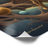 Herten in het Fantasy Forest Perfect Poster (Hoek)