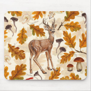 Herten in het herfstbos muismat