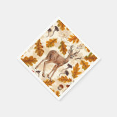 Herten in het herfstbos servet (Hoek)