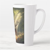 Herten in het ochtendbos latte mok (Rechts)