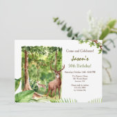 Herten in het wild Verjaardag Kaart (Staand voorkant)