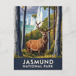 Herten in Jasmund Nationaal Park Duitsland Reizen Briefkaart