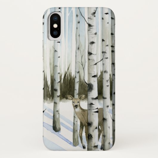 Herten in sneeuwval Case-Mate iPhone case (Achterkant)