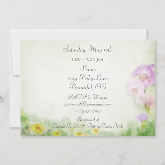  herten in weide tweeling Baby shower uitnodiging (Achterkant)