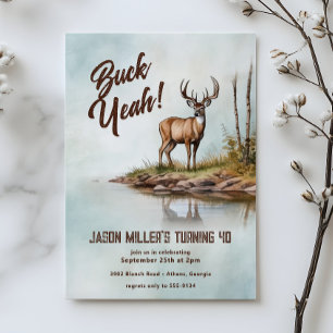 Herten jagen Buck Yeah 40ste verjaardagsfeestje Kaart