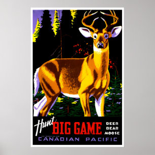 Herten jagen kunst jacht groot wild poster Tom Hal