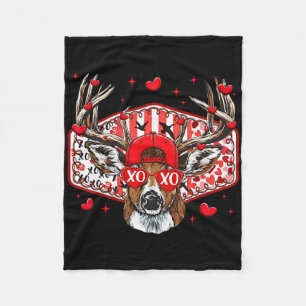 Herten jagen Xoxo valentijnshart bok jongens pet m Fleece Deken