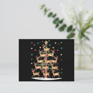 Herten Kerstboom Grappige Vakantie Schattige Rendi Feestdagenkaart