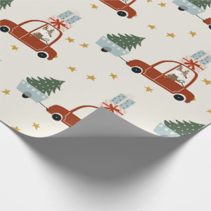 Herten Kerstboom Illustratie Inpakpapier