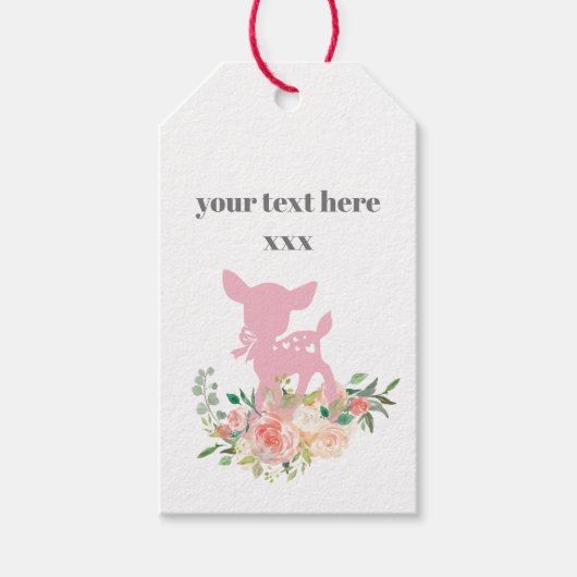 herten, Labels met flauwte Cadeaulabel (Voorkant)