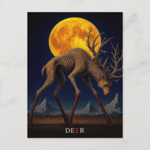 Herten Lange Sokken gotische Surrealist Briefkaart