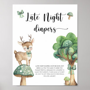 Herten - Luier spel tot laat in de nacht Poster