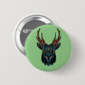 Herten Mandala Ronde Button 5,7 Cm (Voorkant /achterkant)