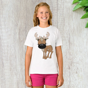 Herten met een grote neus meisjes T-shirt