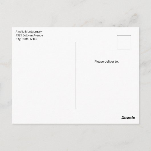 Herten met gewei in Shadowy Forest Briefkaart (Achterkant)