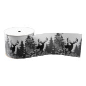 Herten met groot rek uit het bos grosgrain lint (Spoel)
