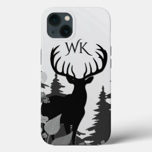 Herten met groot rek uit het bos Monogram iPhone 13 Hoesje