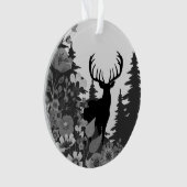 Herten met groot rek uit het bos ornament (voorkant)