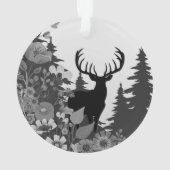 Herten met groot rek uit het bos ornament (achterkant)