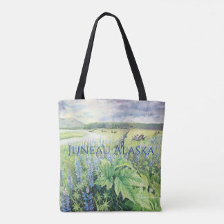 Herten met Lupine van Alaska Canvas tas