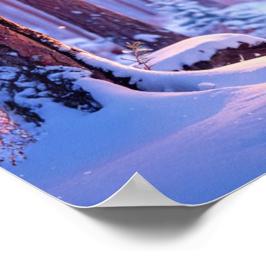 Herten naar het hart van de Kerstman - Rendier Poster (Hoek)