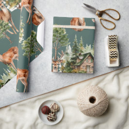 Herten Natuur Wildlife Rustieke Vakantie Kerstmis Cadeaupapier