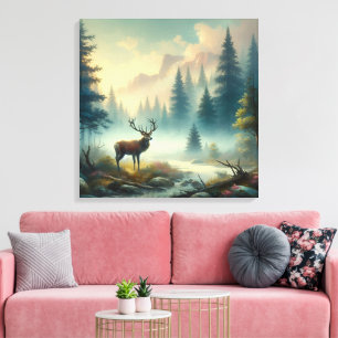Herten olieverfschilderij canvas kunst