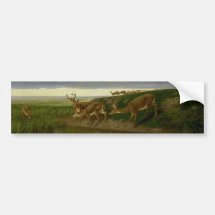 Herten op de Prairie (door William Holbrook Beard) Bumpersticker