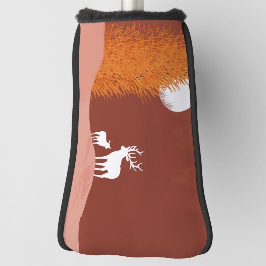 Herten op Moon Lit Hill Golfheadcover (Draai 90)