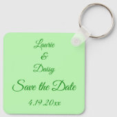 Herten paar en madeliefjes hart aangepaste save th sleutelhanger (Achterkant)