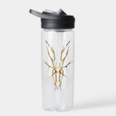 Herten Schedel Tribal Design voor herten Jagers go Waterfles (Rechts)