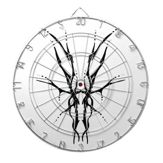 Herten Schedel Tribal Design voor herten Jagers zw Dartbord (Voorkant)