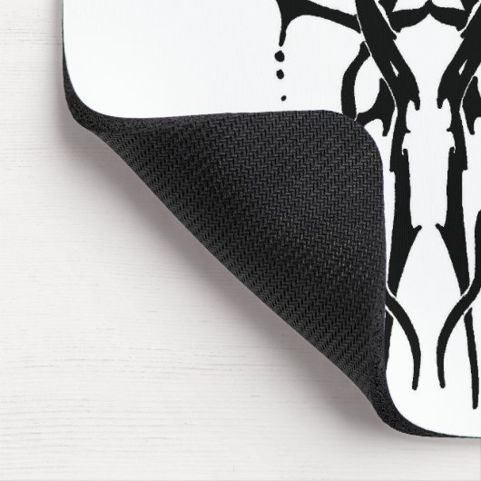 Herten Schedel Tribal Design voor herten Jagers zw Muismat (Hoek)