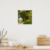 Herten springen foto Poster (Keuken)