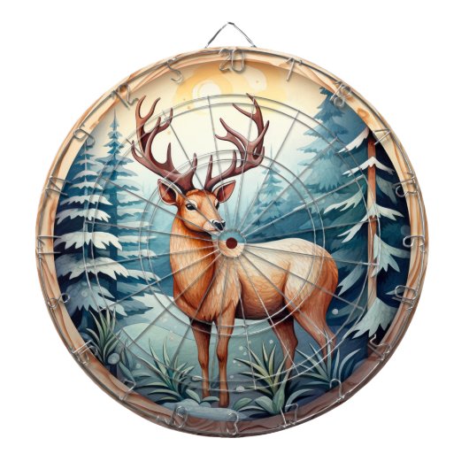 Herten Stag Dartboard Dartbord (Voorkant)