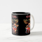 Herten.. Tweekleurige Koffiemok (Voorkant rechts)