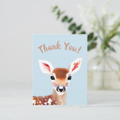 herten van bosgebied dank u kaart (Staand voorkant)