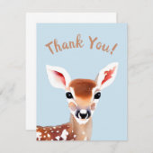 herten van bosgebied dank u kaart (Voorkant / Achterkant)