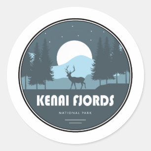Herten van Kenai Fjords National Park Ronde Sticker