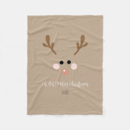 Herten! vrolijk kerstfeest fleece deken