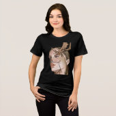 Herten Vrouw Tri-Blend Shirt (Voorkant volledig)