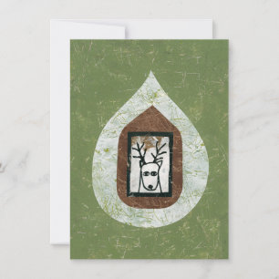 Herten wachten op je om Wenskaart te verlaten Kaart