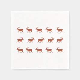 Herten Wandelen Festief Patroon Servet