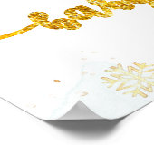 Herten Winter Baby shower Welkomstbord Poster (Hoek)