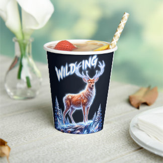 Herten Winter Wonderland Kerstmis Papieren Bekers
