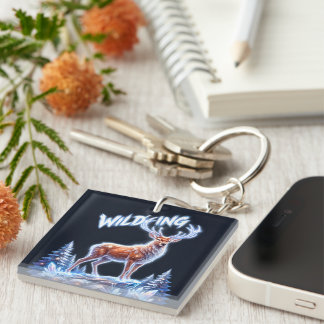 Herten Winter Wonderland Kerstmis Sleutelhanger