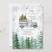 Herten Woodland rustieke bos Dier Baby shower Kaart (Voorkant)