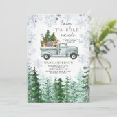 Herten Woodland rustieke bos Dier Baby shower Kaart (Staand voorkant)