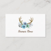 hertenantler, bloemen visitekaartje (Voorkant)
