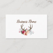 hertenantler, bloemen visitekaartje (Voorkant)